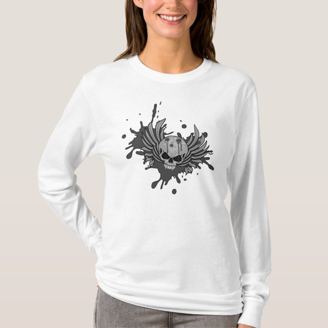 Wicked Winged Skull T-Shirt (Front)