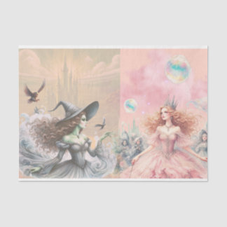 Wicked Witch and Galinda Wizard of Oz Decoupage Tissue Paper