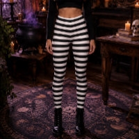 Wicked Witch Black and White Striped Halloween