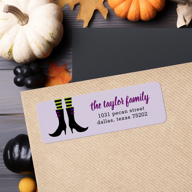 Wicked Witch Boots Halloween Address Labels (Creator Uploaded)
