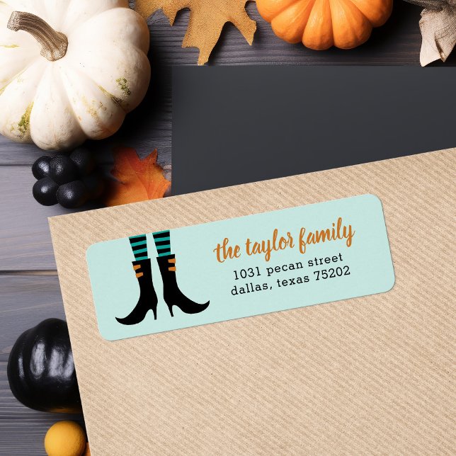 Wicked Witch Boots Halloween Address Labels (Creator Uploaded)