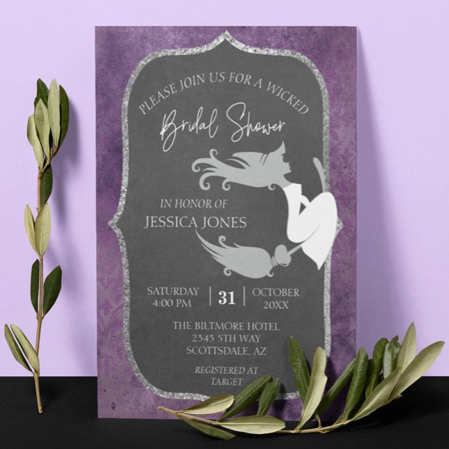 Wicked Witch Bridal Shower Halloween October Invitation (Creator Uploaded)