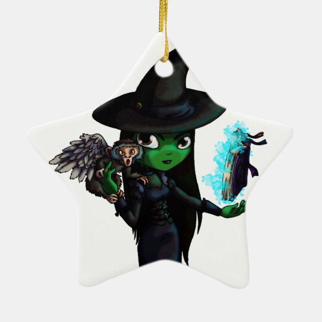 Wicked Witch Ceramic Tree Decoration (Back)