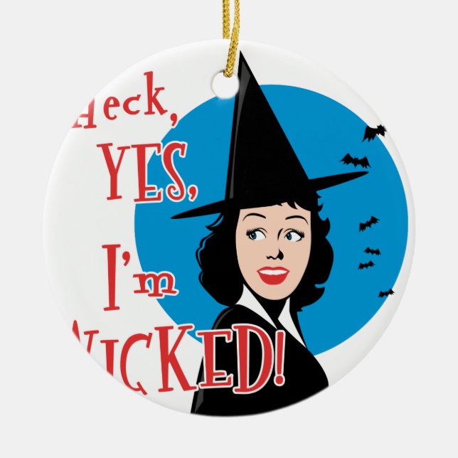 Wicked Witch Ceramic Tree Decoration (Front)
