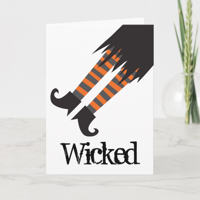 Wicked Witch Funny Halloween Card (Front)