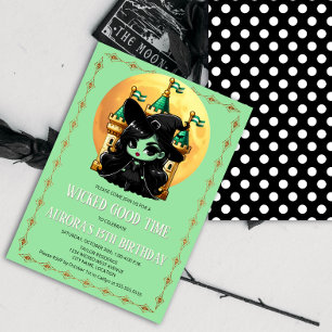 Wicked Witch Good Time Birthday Party Invitation