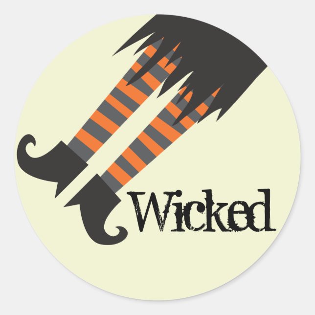 Wicked Witch Halloween Classic Round Sticker (Front)