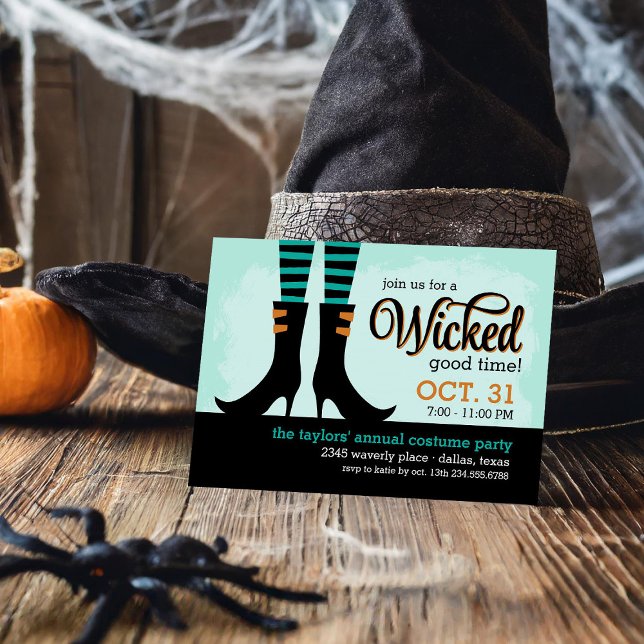 Wicked Witch Halloween Costume Party Invitation (Creator Uploaded)