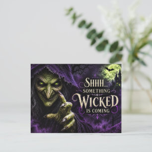 Wicked Witch Halloween Costume Party Postcard