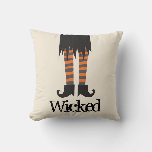 Wicked Witch Halloween Cushion (Front)