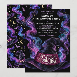 Wicked Witch Halloween Party Invitation