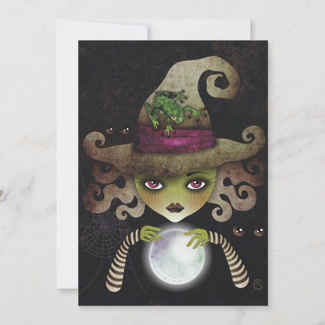 Wicked Witch Halloween Party Invitations (Front)