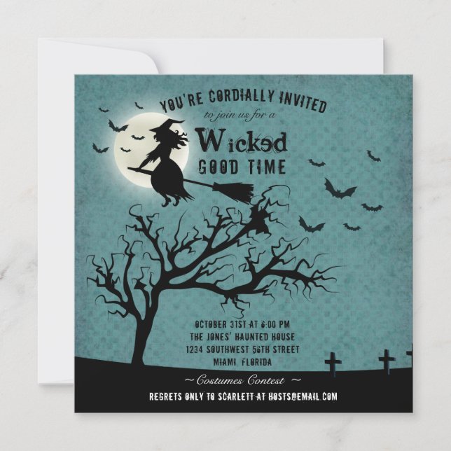 Wicked Witch Invitation (Front)