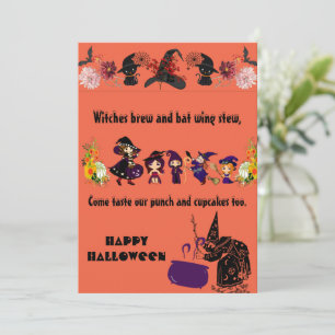Wicked Witch Parade Cauldron Brew Black Cats Card