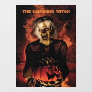 Wicked witch with pumpkin. Halloween