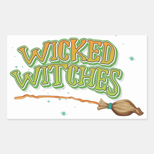 Wicked Witches Rectangular Sticker (Front)