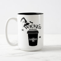 Wicked Without Coffee Cute Funny Black Witch Hat