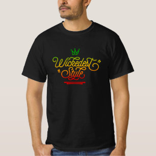Wickedest Style Rasta Colours Reggae T-Shirt