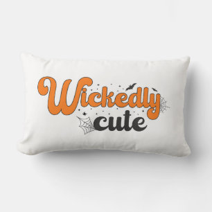 Wickedly cute - pattern for magical Halloween nigh Lumbar Cushion