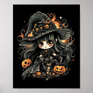 Wickedly Enchanting Halloween Witch Art  Poster