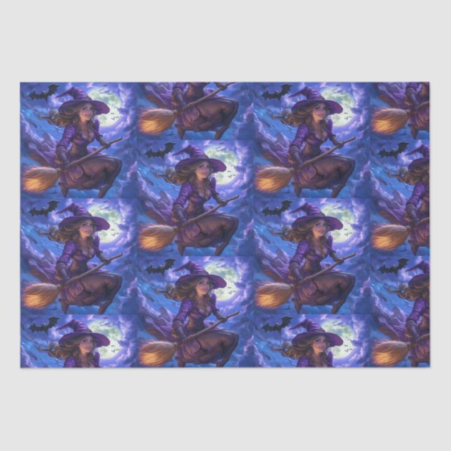 Wickedly Fun Halloween Witch  Tissue Paper (Front)