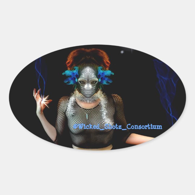 Wickedly Magical Oval Sticker (Front)