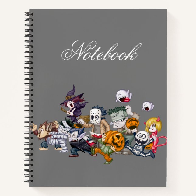 Wickedly Wonderful: Halloween Themed Spiral  Notebook (Front)