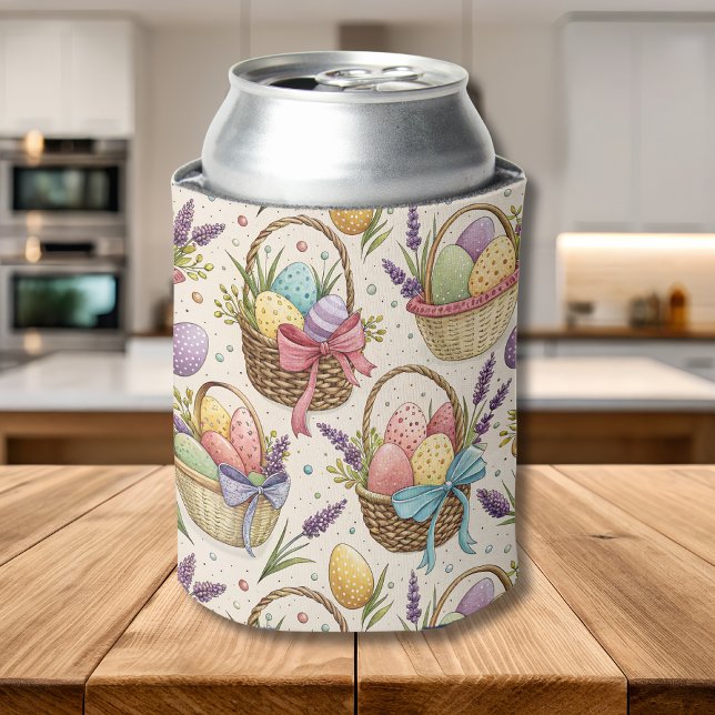 Wicker Basket Easter Eggs with Lavender Can Cooler (Creator Uploaded)