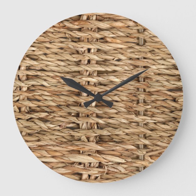 Wicker basket, high-resolution texture. large clock (Front)