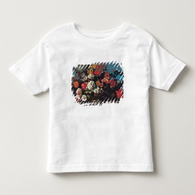 Wicker Basket of Flowers Toddler T-Shirt (Front)
