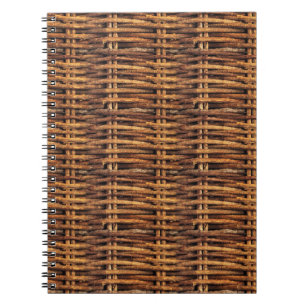 Wicker Basket Pattern Notebook