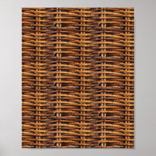Wicker Basket Pattern Poster