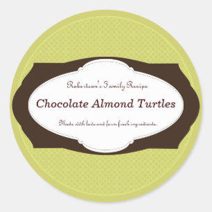 Wicker Label Jar Favour Sticker