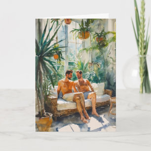 Wicker Loveseat Sunroom Embrace Card