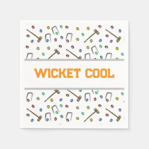 Wicket Cool Croquet Birthday Cute Garden Party Napkin