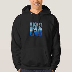 Wicket Dad Cricket Batsman Cricketer Father For Da Hoodie