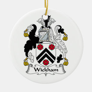 Wickham Family Crest Ceramic Tree Decoration