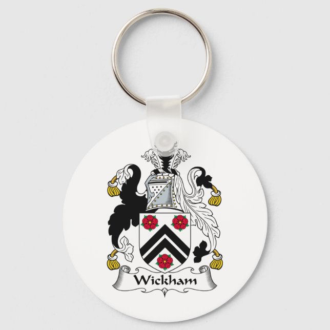 Wickham Family Crest Key Ring (Front)