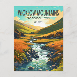 Wicklow Mountains National Park Ireland River Art Postcard