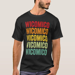 Wicomico County Maryland Rainbow Text Design T-Shirt