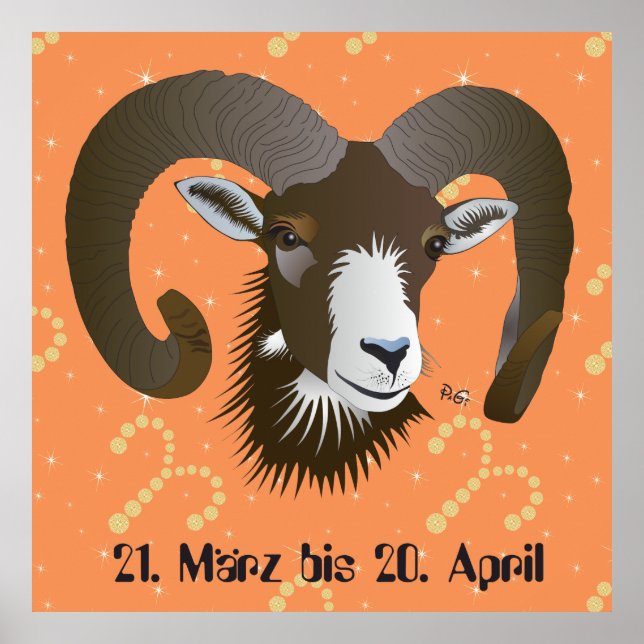 Widder 21. März bis 20. April Poster (Front)