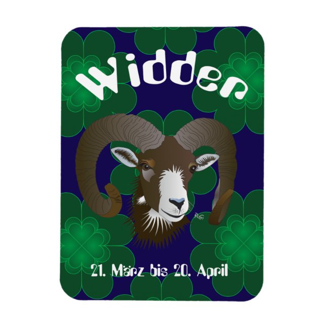 Widder 21. März bis 20. April Premium Flexi Magnet (Vertical)