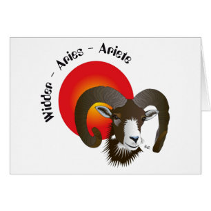 Widder - Sternzeichen Karte