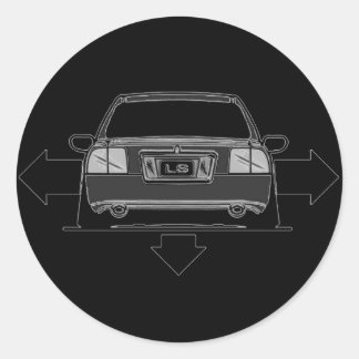 Wide and Low centre cap decal Classic Round Sticker
