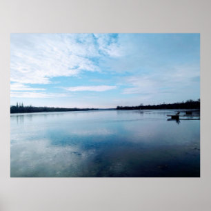 Wide banks of the Dnieper River Poster