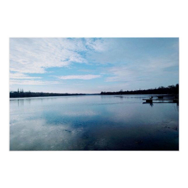 Wide banks of the Dnieper River Poster (Front)