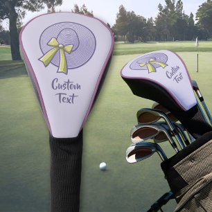 Wide Brimmed Hat Lilac Golf Head Cover