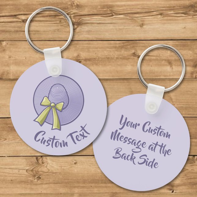 Wide Brimmed Hat Lilac Key Ring (Creator Uploaded)