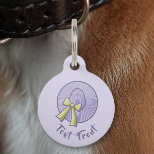 Wide Brimmed Hat Lilac Pet Tag
