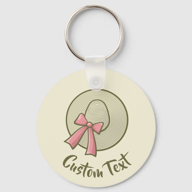 Wide Brimmed Hat Yellow Key Ring (Front)